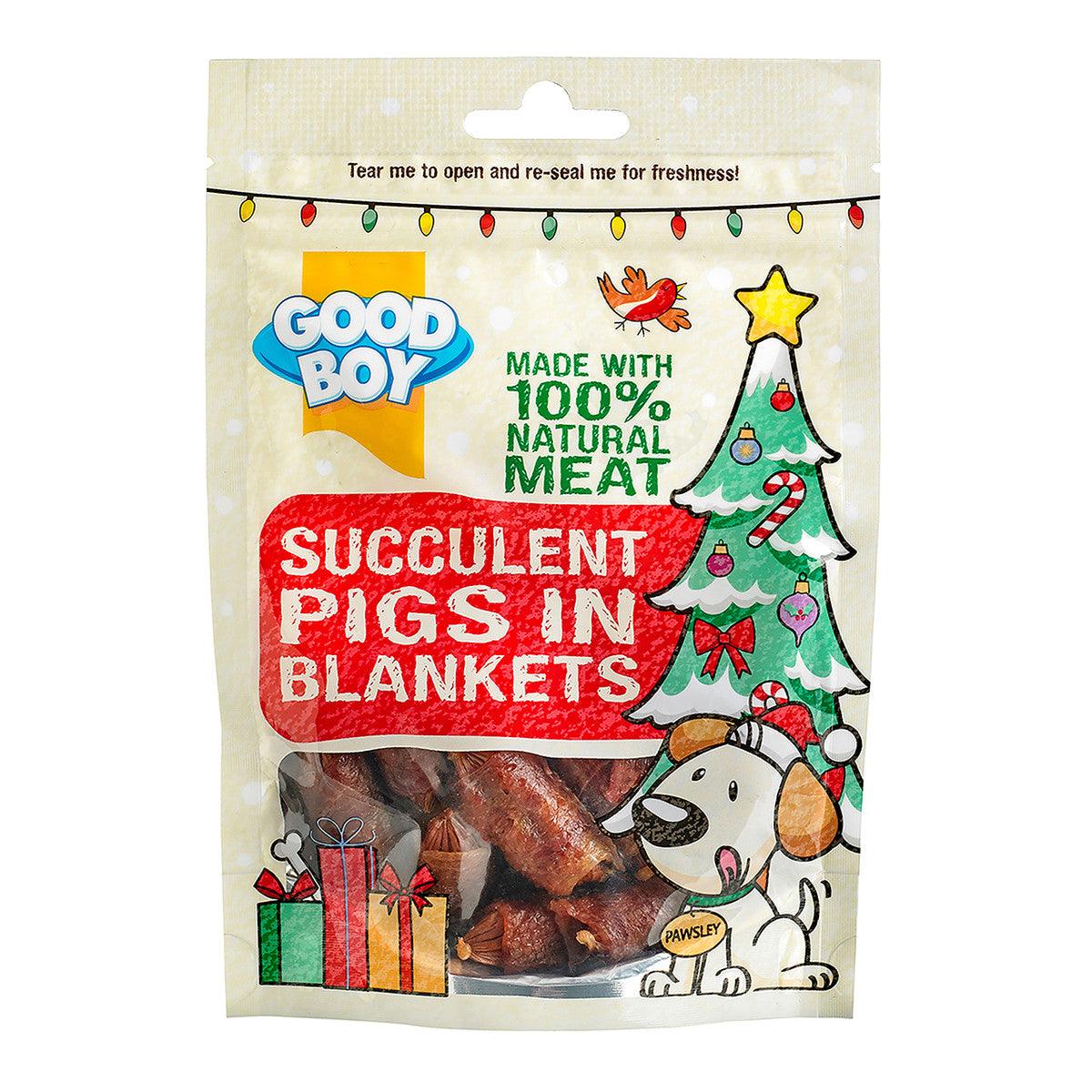 Good Boy Christmas Succulent Pigs in Blankets 70g - Ormskirk Pets