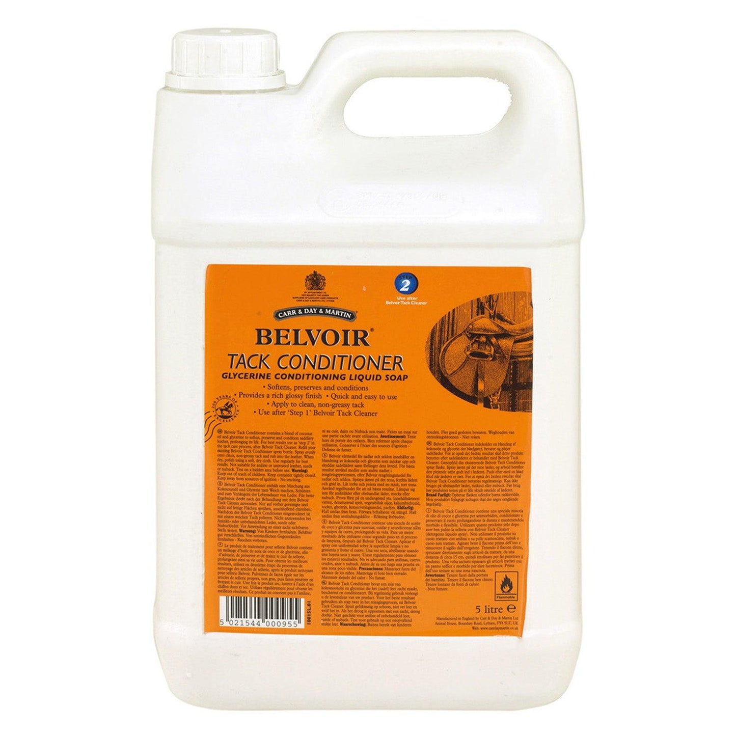 Carr & Day & Martin Belvoir Tack Conditioner Step 2 5ltr Refill - Ormskirk Pets