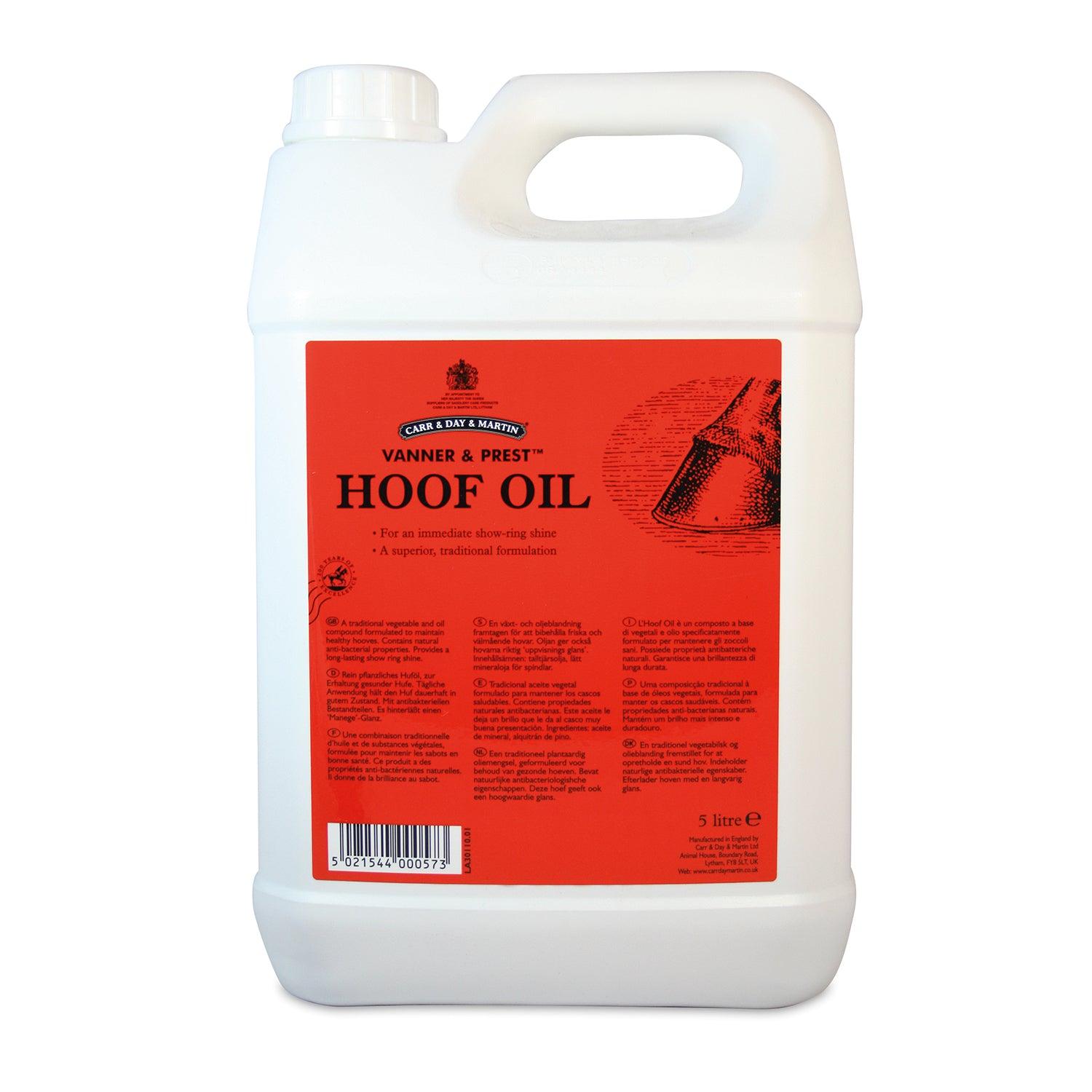 Carr & Day & Martin Vanner Prest Hoof Oil 5ltr - Ormskirk Pets