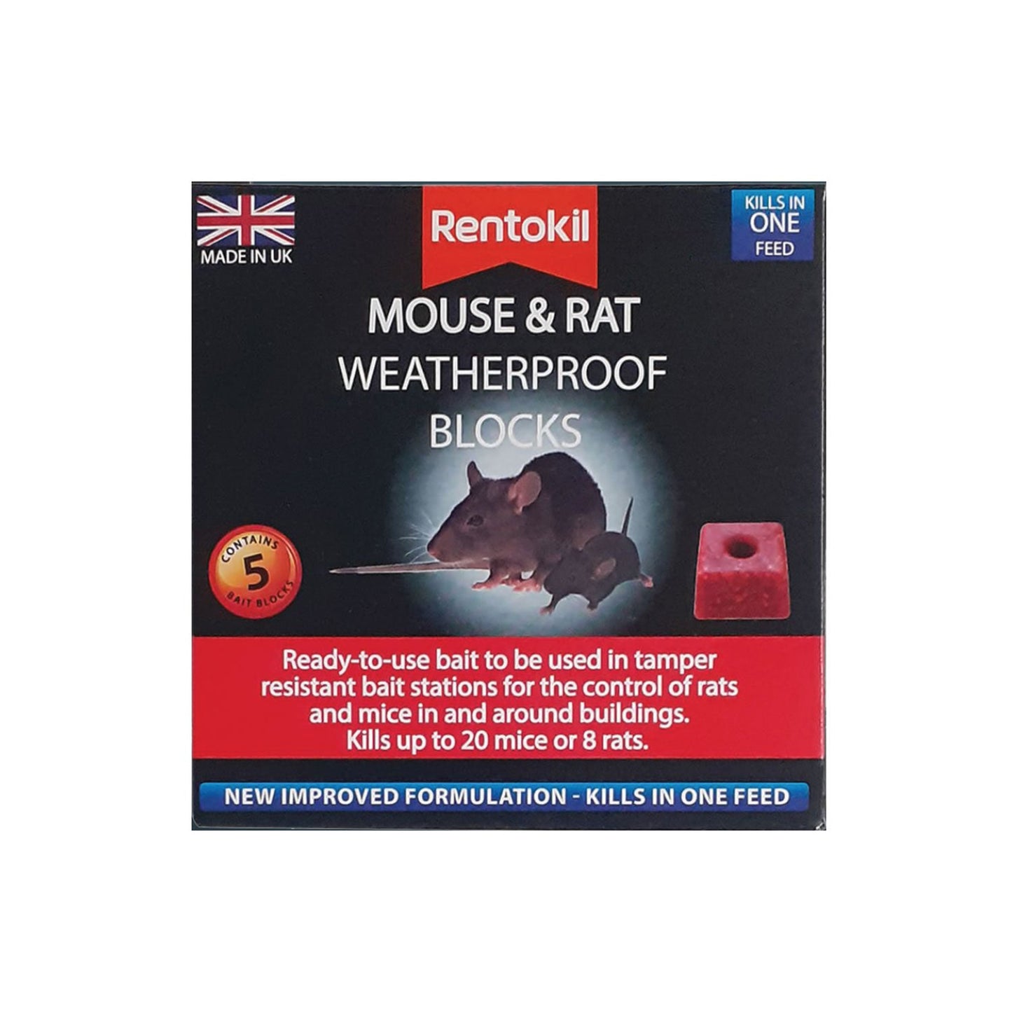 RENTOKIL MOUSE & RAT WEATHERPROOF BLOCKS