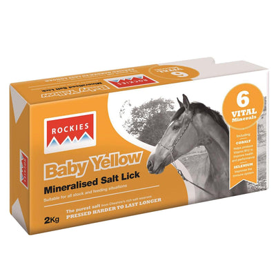 Rockies Baby Yellow Salt Lick 2Kg Yellow 10 Pack - Ormskirk Pets