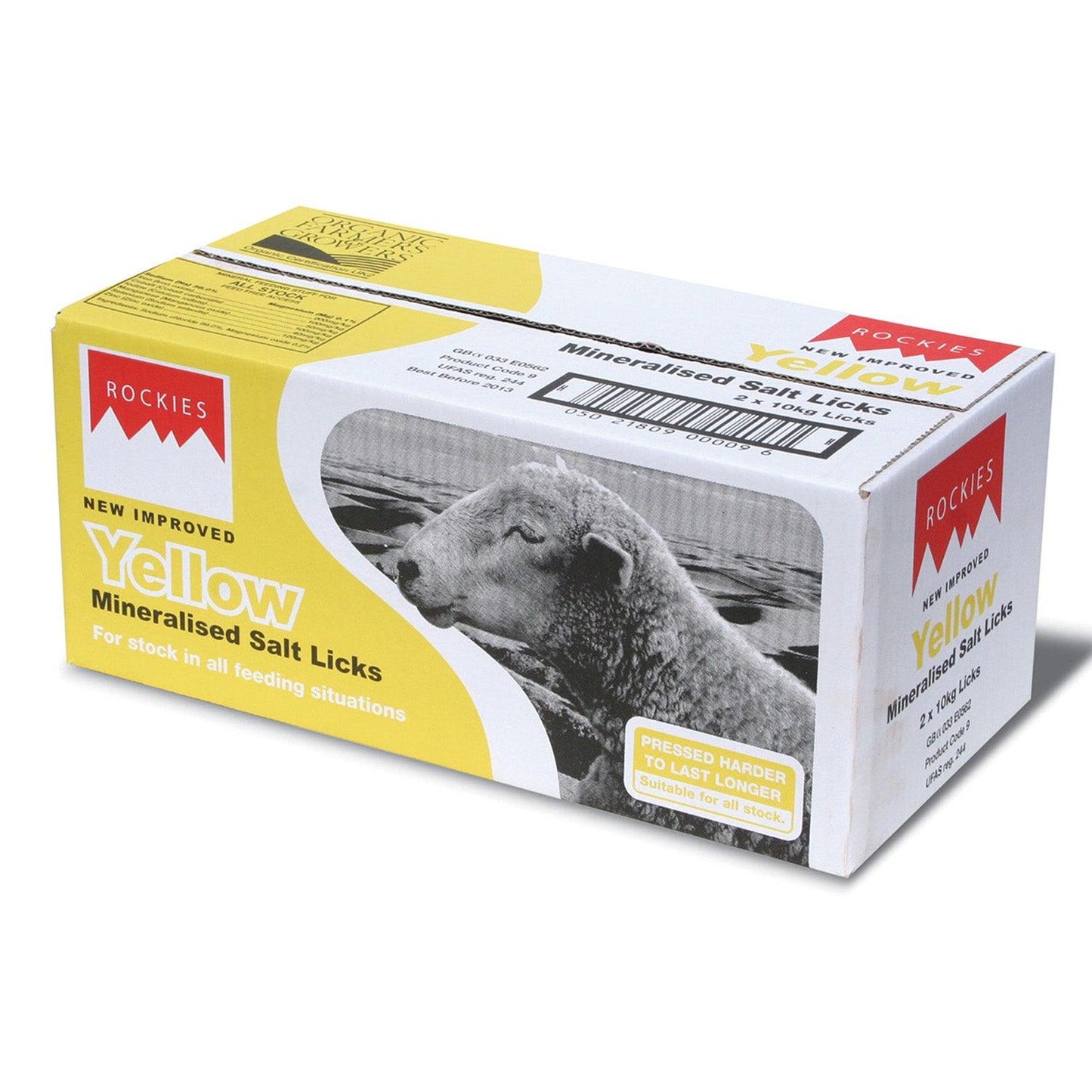 Rockies Yellow Cattle Salt Lick 2 X 10kg - Ormskirk Pets