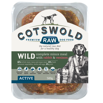 Cotswold Raw Wild Mince Venison & Rabbit 500G