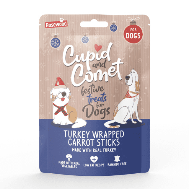 ROSEWOOD TURKEY WRAPPED CARROT TWIST DOG TREATS 100G