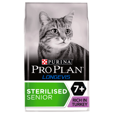 Pro Plan Sterilised Senior Dry Cat Food With Longevis Turkey 3Kg - Ormskirk Pets