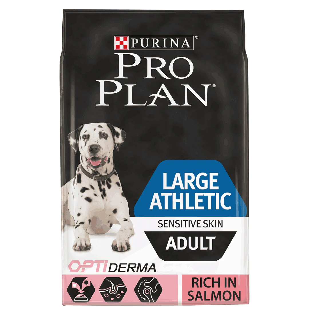 PRO PLAN Optiderma Sensitive Skin Large Athletic Adult Dry Dog Food Salmon 14kg - Ormskirk Pets