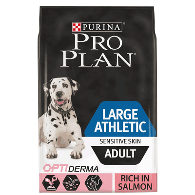 PRO PLAN Optiderma Sensitive Skin Large Athletic Adult Dry Dog Food Salmon 14kg - Ormskirk Pets