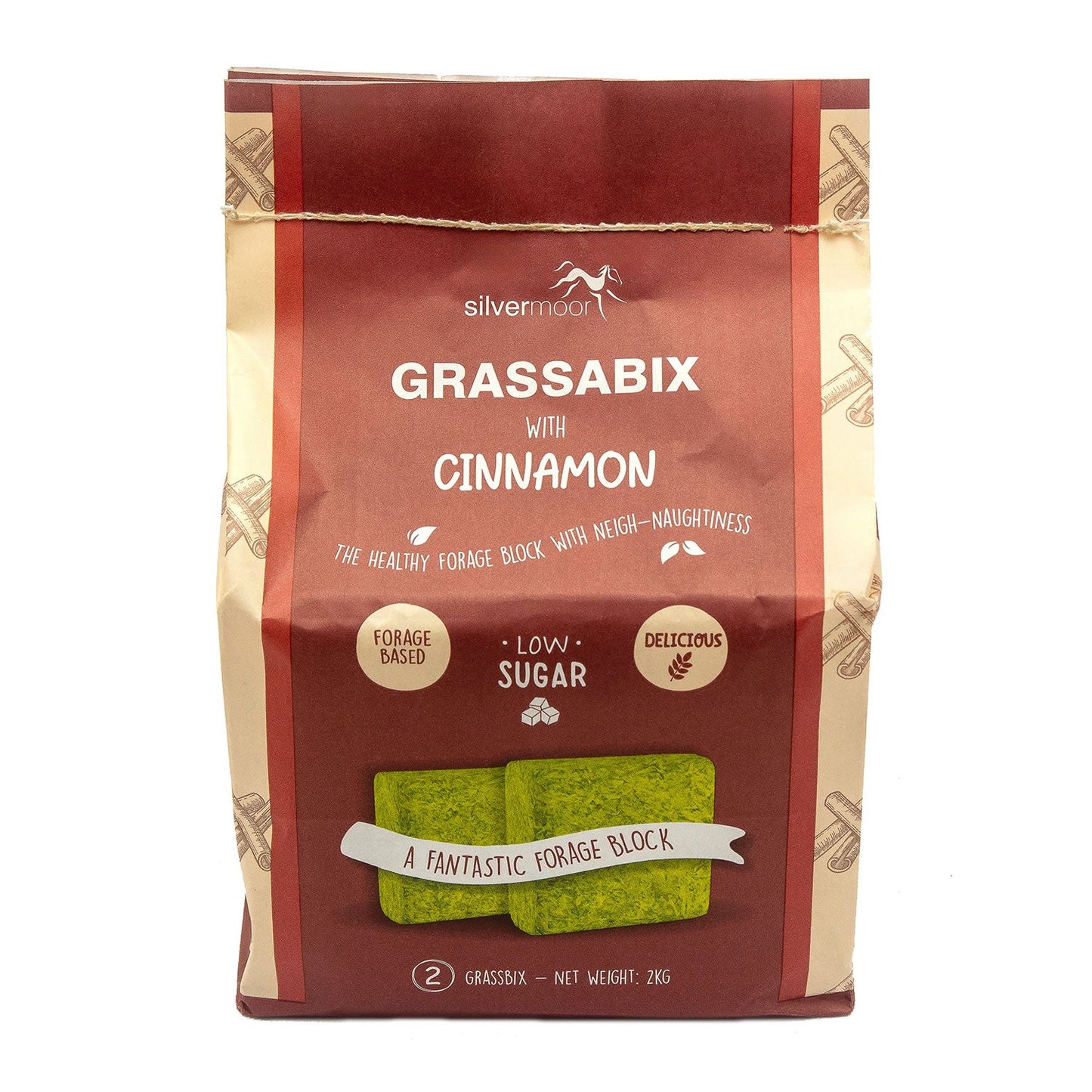 SILVERMOOR GRASSABIX WITH CINNAMON  1 KG X TWIN PACK