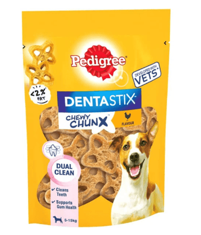 PEDIGREE Dentastix Chewy Chunx Mini Dog Treat Chicken Flavour, 68g X 5 - Ormskirk Pets