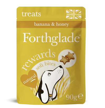 Forthglade Functional Soft Bite Treats - Plant Based Banana & Honey, 90g - Ormskirk Pets