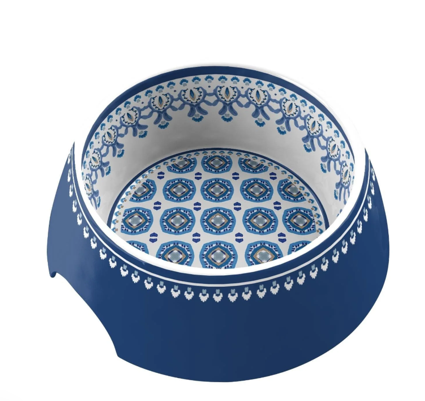 Tarhong Moroccan Pet Bowl Medium Indigo 7.1Inch x 2.8Inch