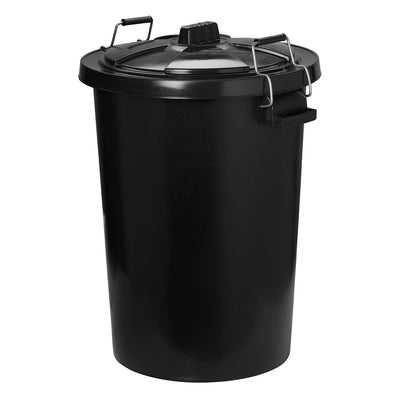 Prostable Dustbin C/W Locking Lid Black X 85ltr - Ormskirk Pets