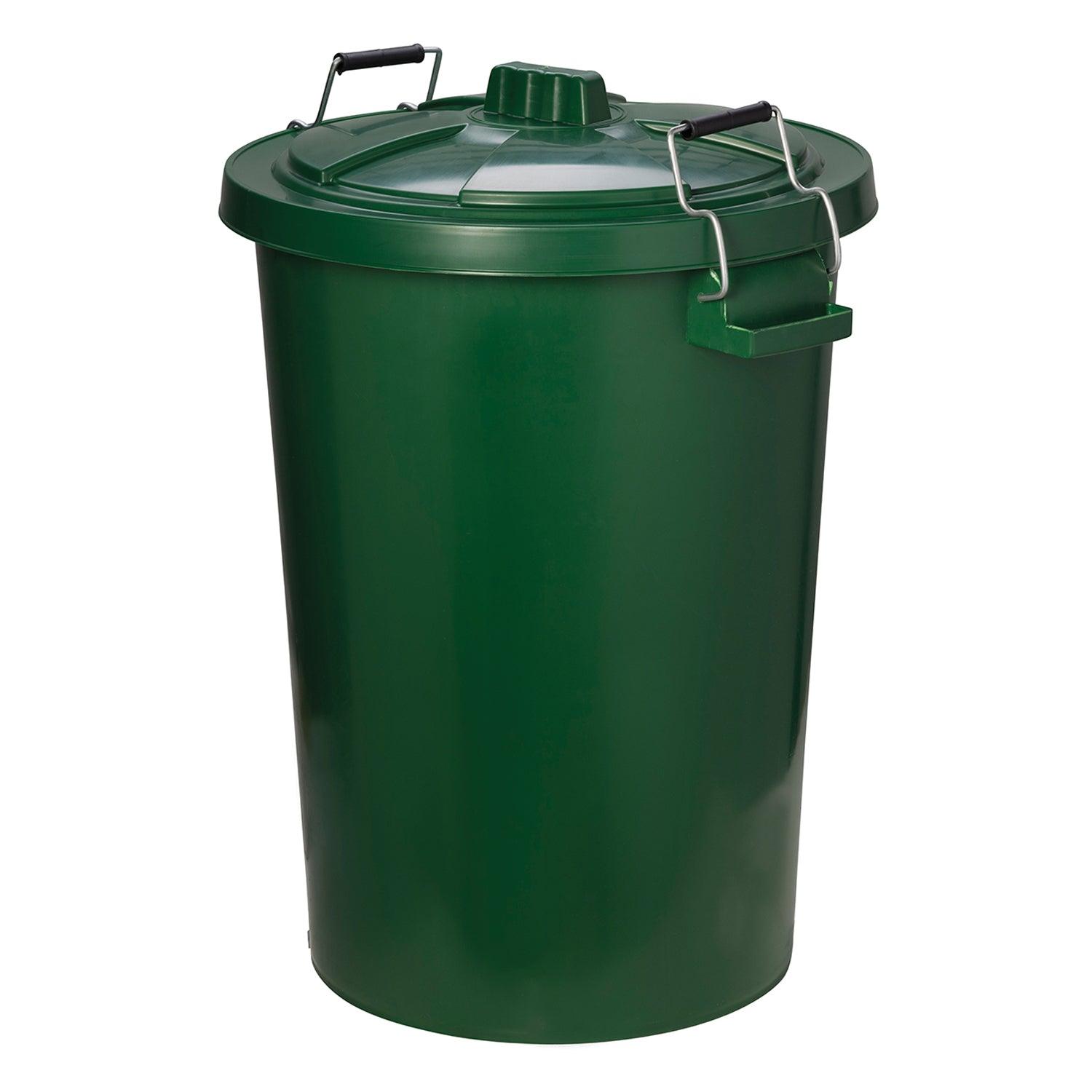 Prostable Dustbin C/W Locking Lid Green X 90ltr - Ormskirk Pets