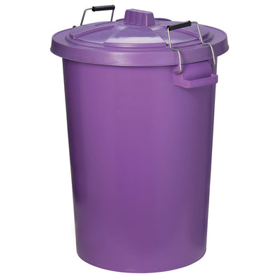 Prostable Dustbin C/W Locking Lid Purple X 90ltr - Ormskirk Pets