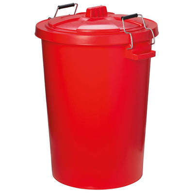 Prostable Dustbin C/W Locking Lid Red X 90ltr - Ormskirk Pets