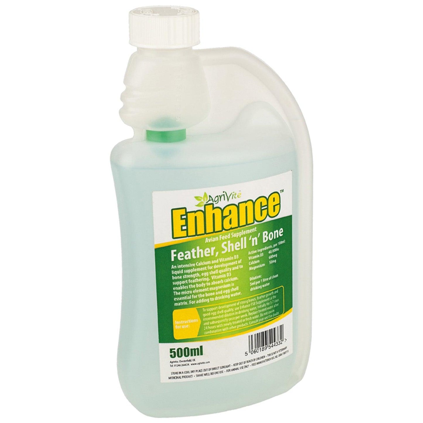 Agrivite Enhance Feather Shell N Bone Supplement 500ml - Ormskirk Pets