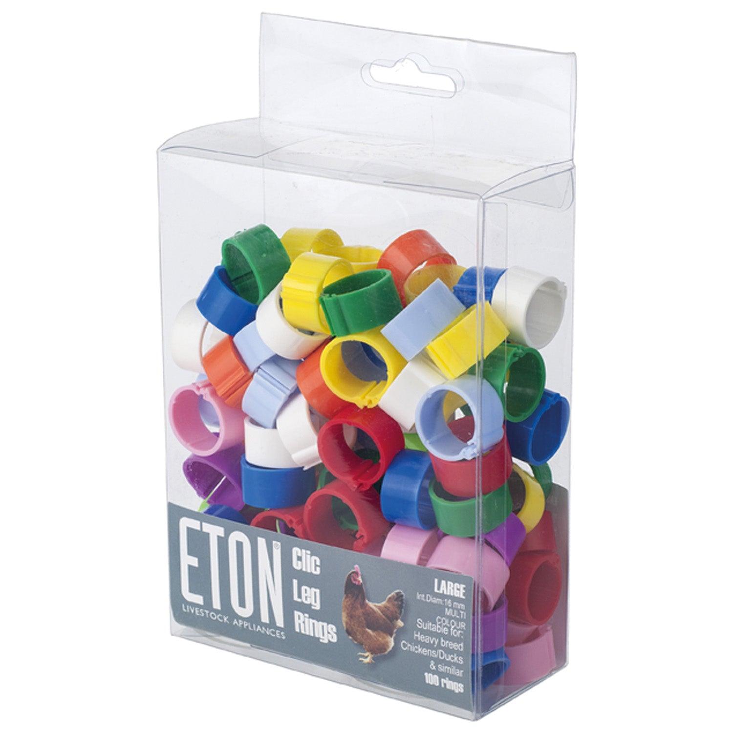 Eton Clic Leg Rings 100 Pack 16mm - Ormskirk Pets