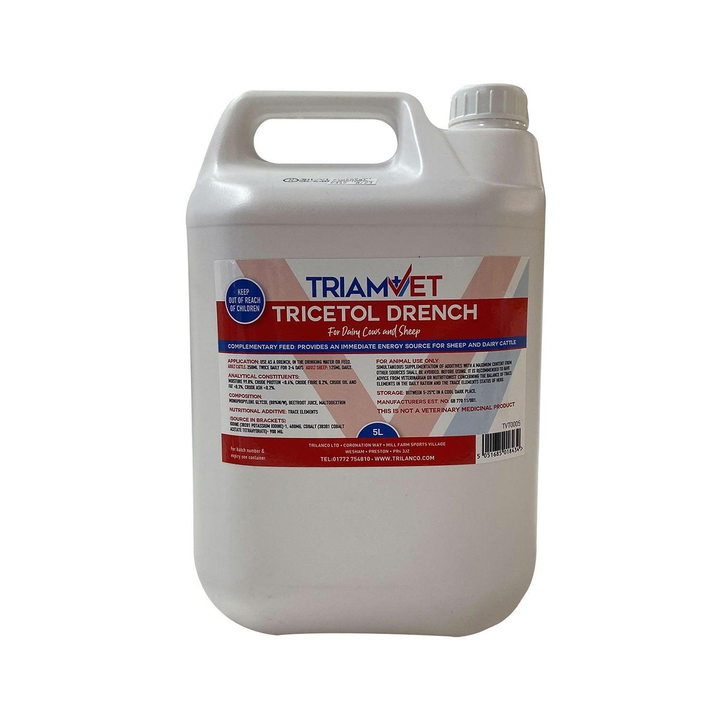 Triamvet Tricetol Drench 5ltr - Ormskirk Pets