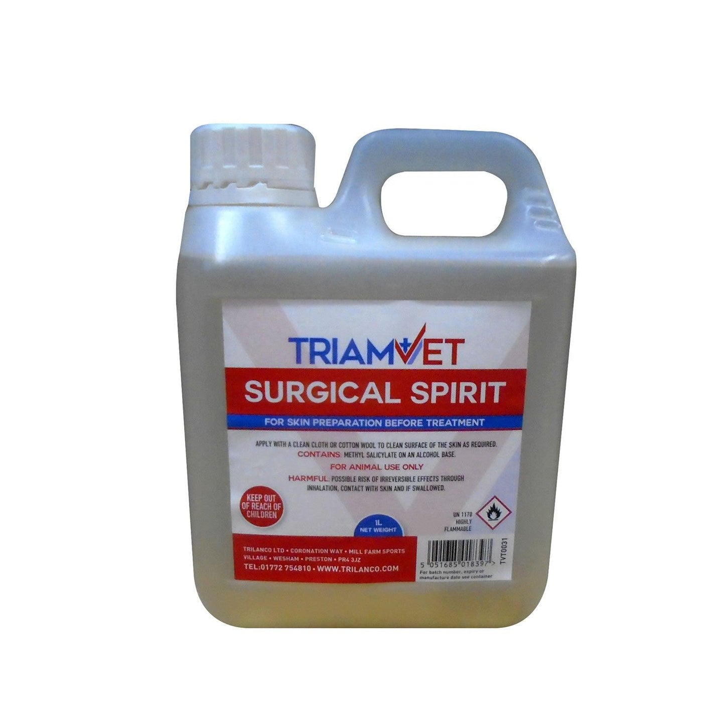 Triamvet Surgical Spirit 1ltr - Ormskirk Pets