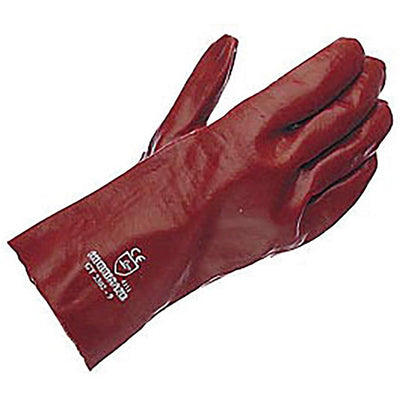 Gloves Pvc Gauntlet Red - Ormskirk Pets