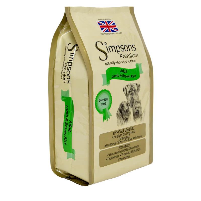 Simpsons Dog Lamb & Brown Rice 12kg - Ormskirk Pets