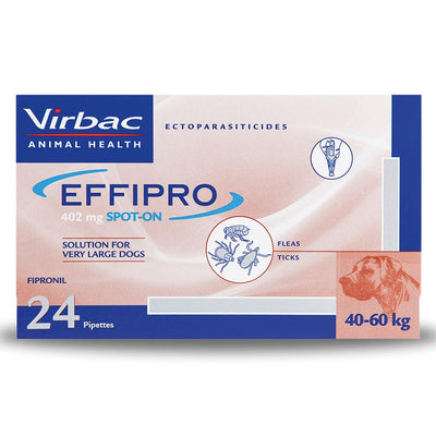 Virbac Effipro Spot On For Extra Large Dogs 4 Pipettes - Ormskirk Pets