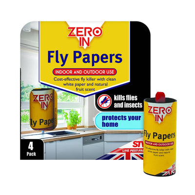 Zero In Fly Papers 4 Pack - Ormskirk Pets