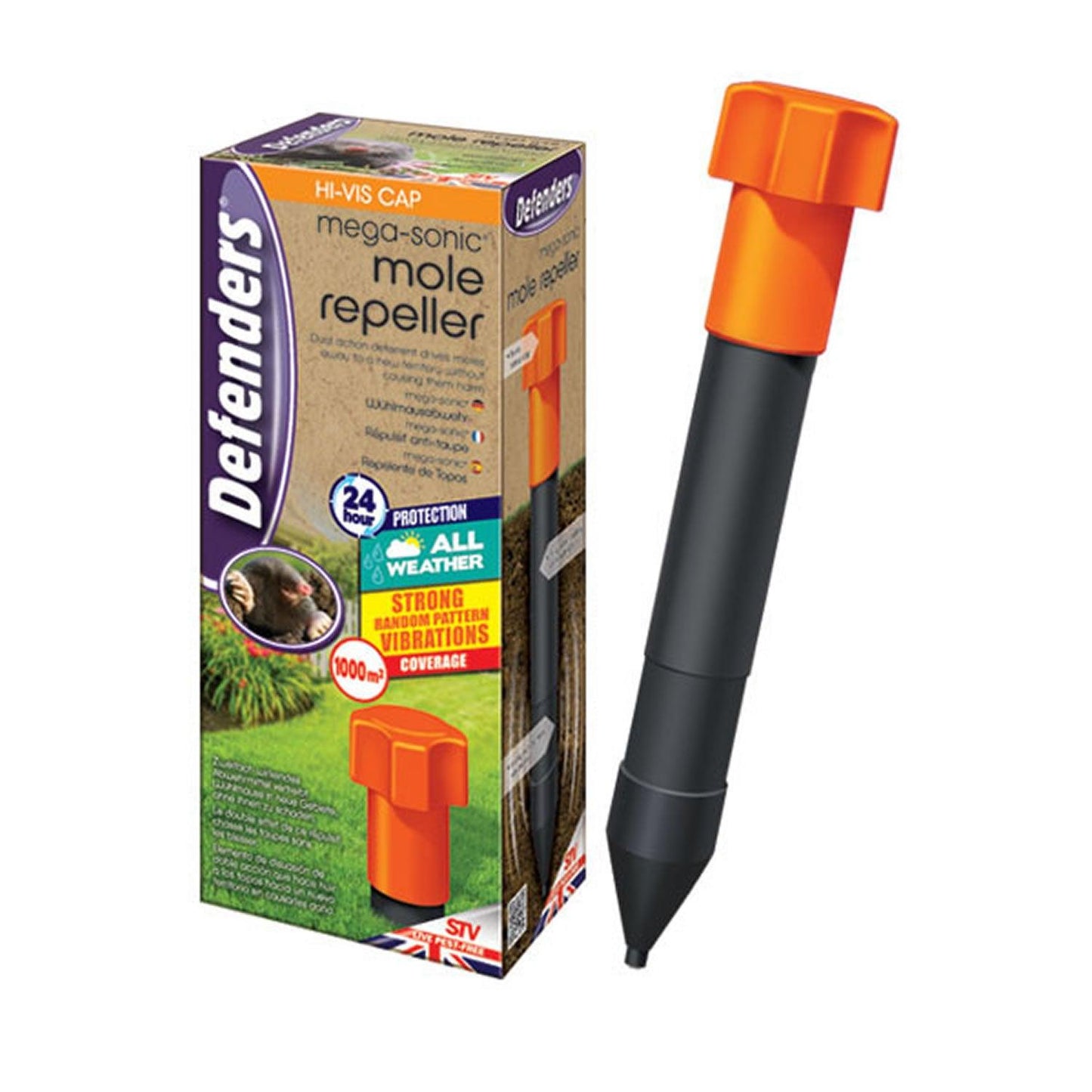 Defenders Hi-Vis Mega-Sonic Mole Repeller - Ormskirk Pets