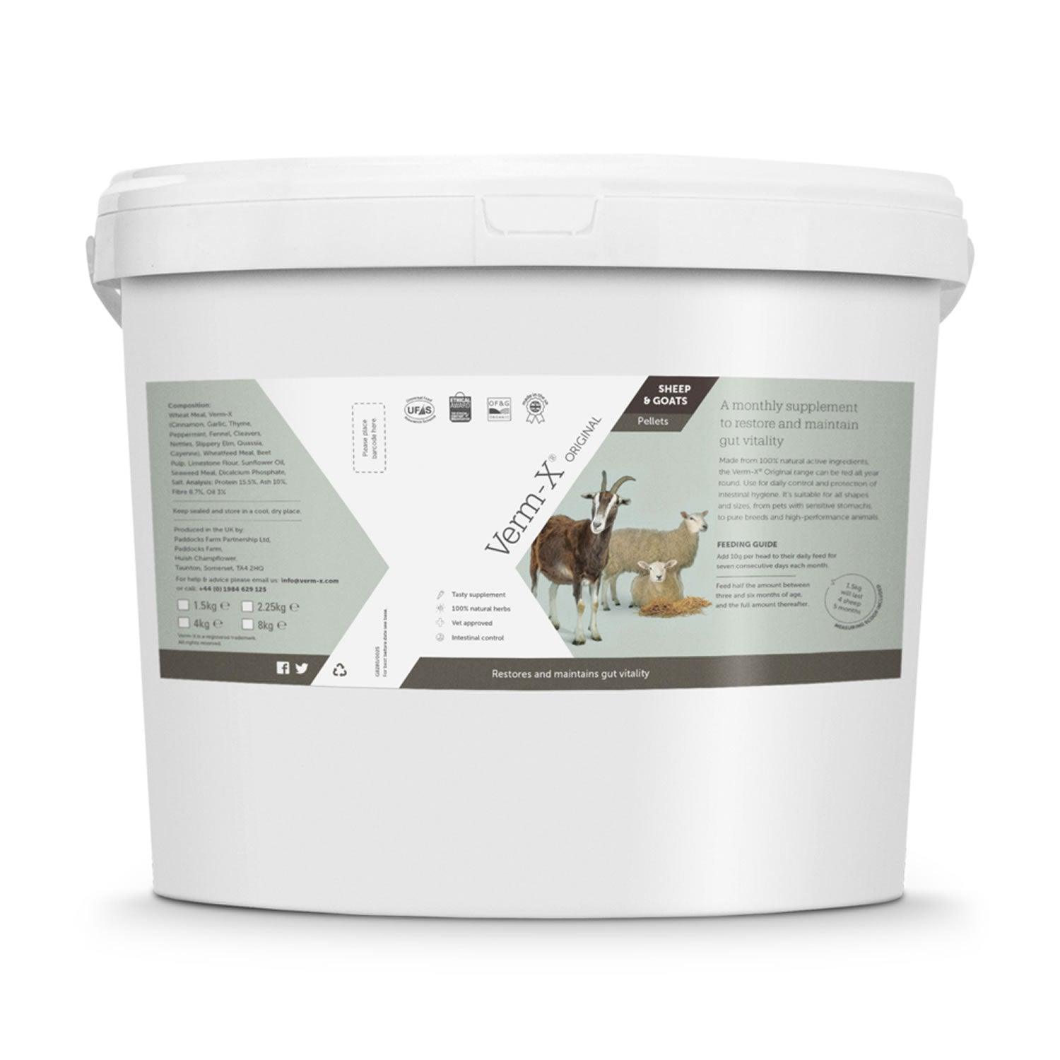 Verm-X Original Pellets For Sheep & Goats 4kg Pail - Ormskirk Pets