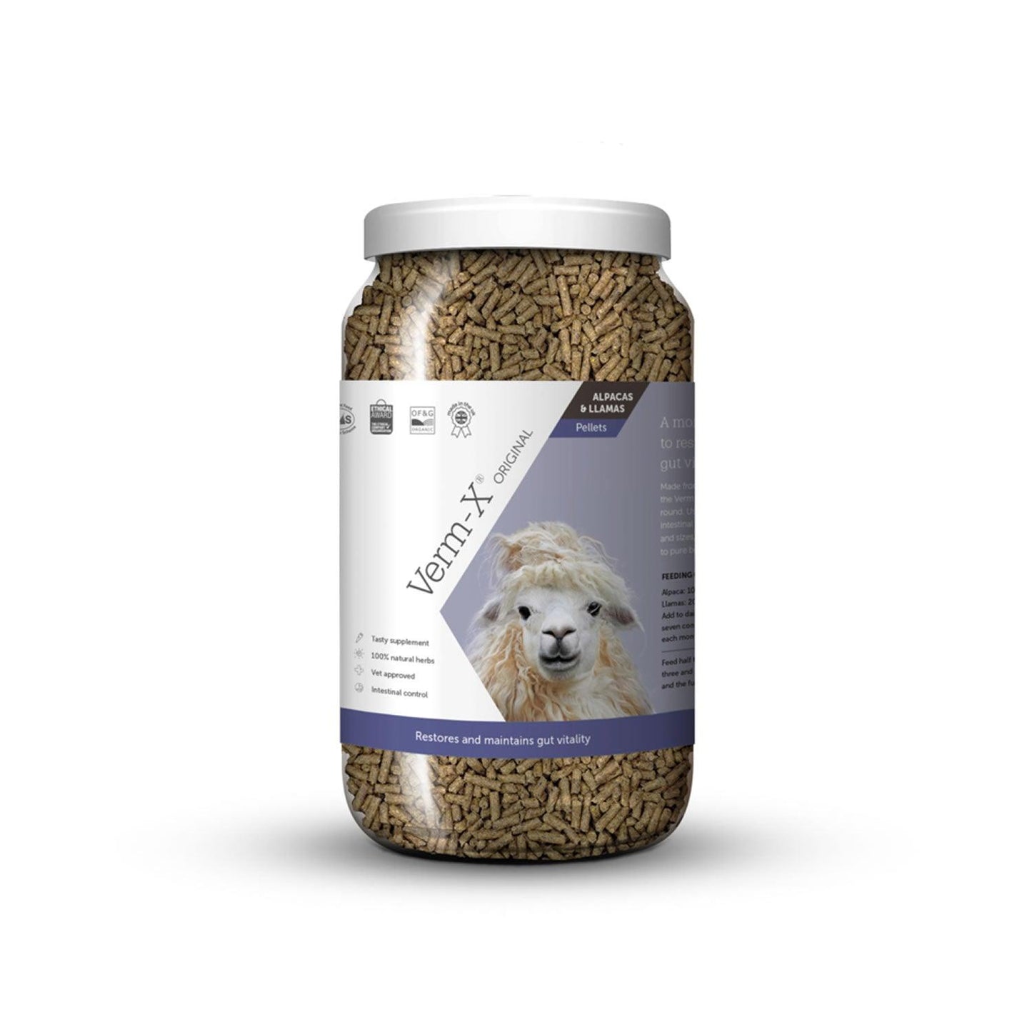 Verm-X Original Pellets For Alpacas & Llamas 1.5kg Tub - Ormskirk Pets