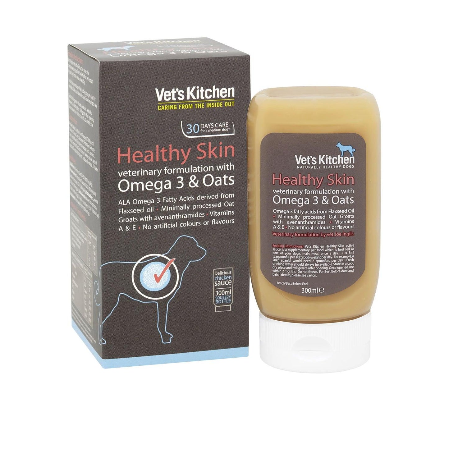 Vet'S Kitchen Healthy Skin Omega 3 & Oats 300Ml - Ormskirk Pets