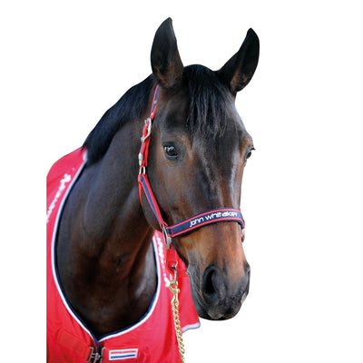 Whitaker Padded Fleece Headcollar Red/Navy Pony - Ormskirk Pets