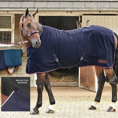 Whitaker Rastrick Fleece Rug Navy/Reflective 5' 6" - Ormskirk Pets