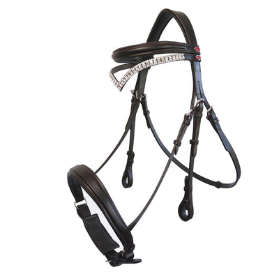 Whitaker Lynton Snaffle Bridle C/W Spare Browband Havana Pony - Ormskirk Pets