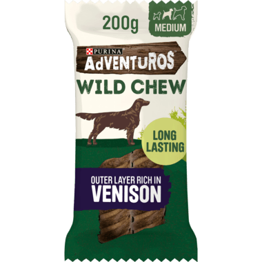 Adventuros Wild Chew Medium Venison 200G - Ormskirk Pets