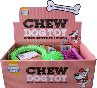 Good Boy Chewy Dog Toy Box Assorted - 1 box of 12