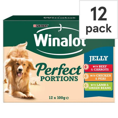 Winalot Perfect Portions Adult Beef&Carrots & Chicken&Peas In Jelly 12X100G (Grain Free) - Ormskirk Pets