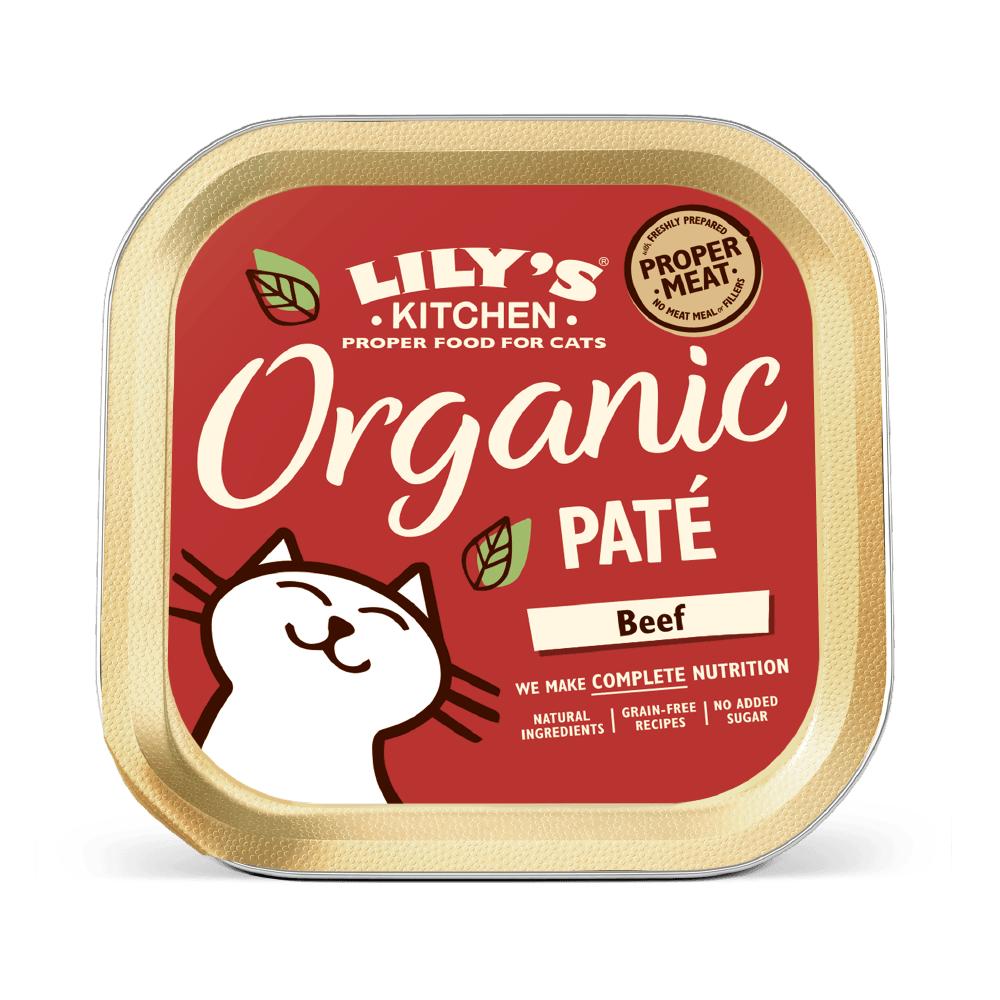 Lily's Kitchen Cat Organic Beef Pate, 85g x 19 - Ormskirk Pets