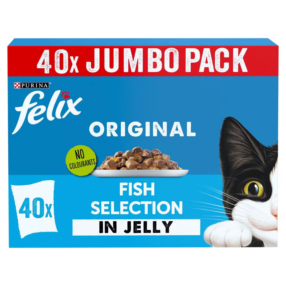 FELIX Chunks in Jelly MV Fish Selection 40x85g