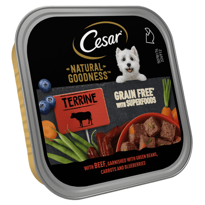 Cesar Natural Goodness Grain Free Superfoods Beef Terrine, 16 X 100G