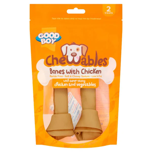 Good Boy Chewables Chicken Medium Bones 2 Pack 158g