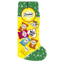 DREAMIES Christmas Gift Variety Stocking Adult Cat Treats, 150G