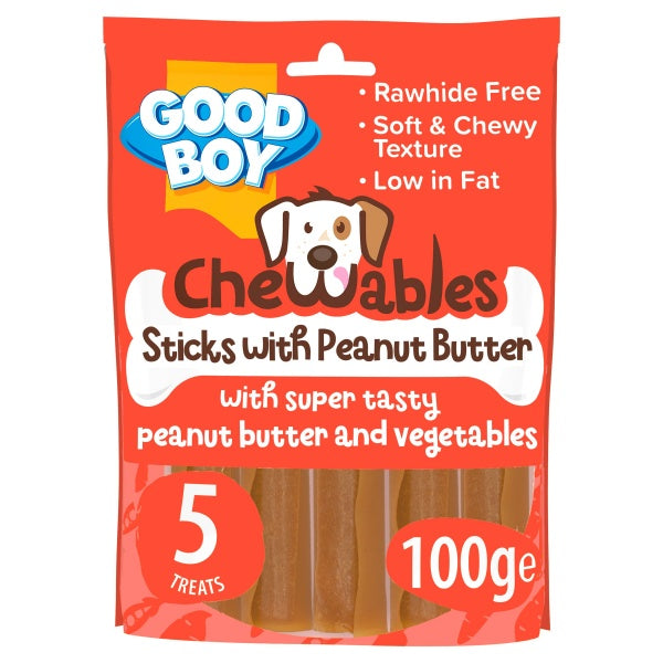 Good Boy Chewables Peanut Butter Sticks 5 pack 100g