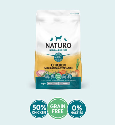 Naturo Adult Dog Grain Free Chicken & Potato with Vegetables, 2kg