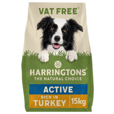 Harringtons Active Worker Complete Turkey & Rice 15kg VAT FREE