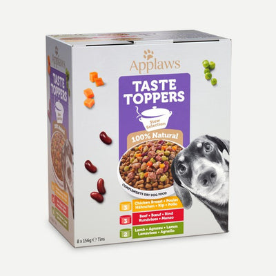 Applaws Taste Toppers Natural Wet Dog Food Stew Selection 8 x 156g Tins