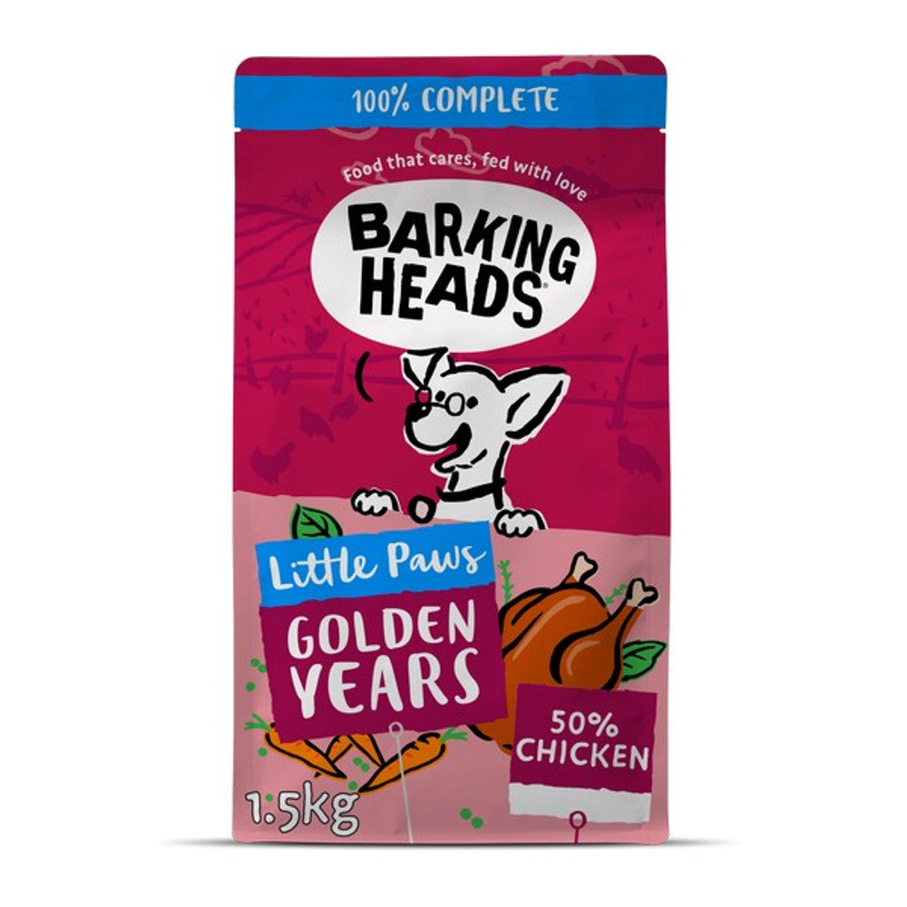 Barking Heads Little Paws Golden Years Chicken, 1.5kg