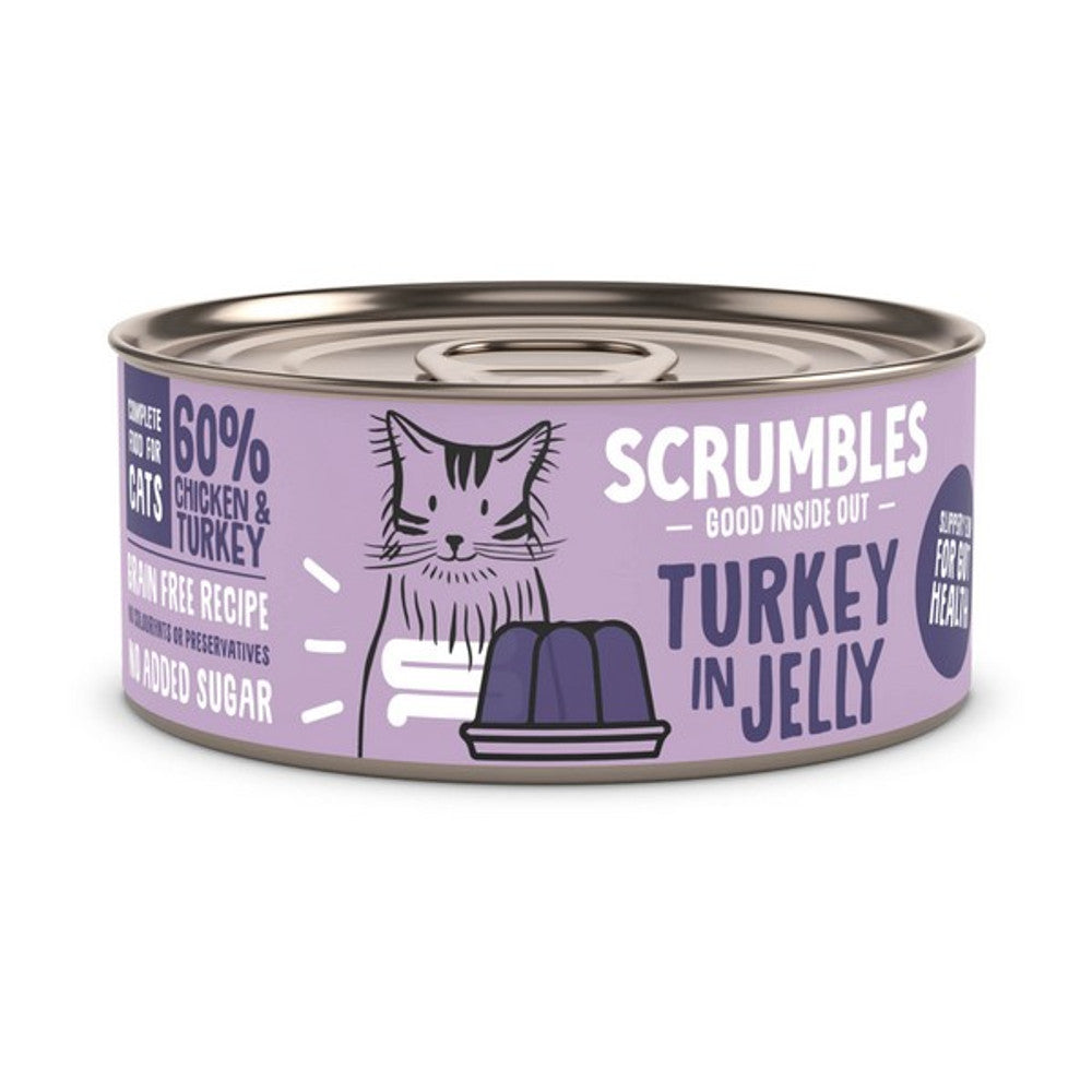 Scrumbles Wet Cat Jelly Turkey 80g X 18