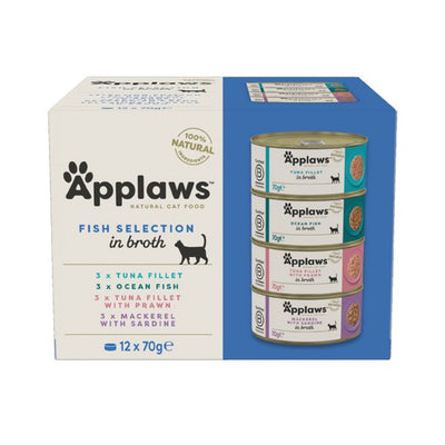 Applaws Cat Tin Fish Selection in Broth 12 x 70g