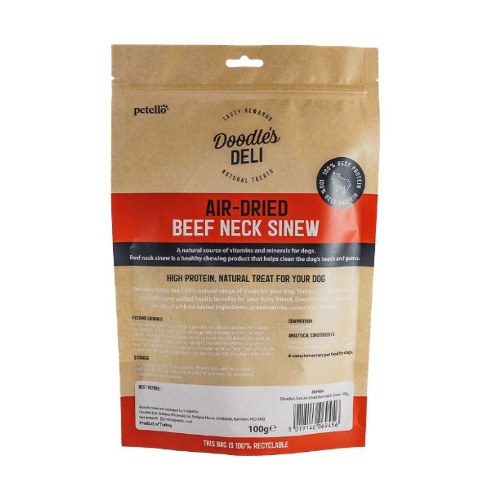 Doodles Deli Air Dried Beef Neck Sinew 100g